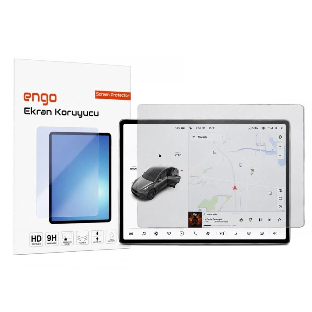 Tesla Model Y Mat Ekran Koruyucu 16 İnç Multimedya, 9H Esnek Nano Cam, Anti Glare, Yansıma Ve Parlama Azaltıcı