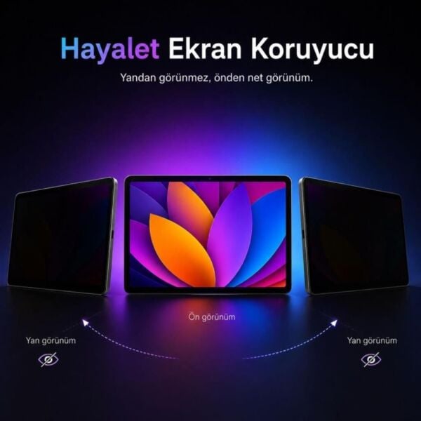 Honor Pad 20 Pro İle Uyumlu Hayalet Ekran Koruyucu 12.1 İnç Yandan Görünmeyen Anti-Spy Gizlilik (Privacy) Koruması, 9H Nano Kırılmaz Esnek Cam, Parlama Ve Parmak İzi Önleyici