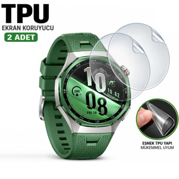 Huawei Watch GT 7 Pro Ekran Koruyucu TPU, Tam Kaplayan Akıllı Saat Koruması 2 Adet, Çizilmeye Dayanıklı Şeffaf Koruma