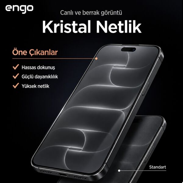 Apple iPhone 18 Pro Ekran Koruyucu A3714 Nano Parlak 9H Kırılmaz Esnek Cam Çizilmeye Dayanıklı Şeffaf