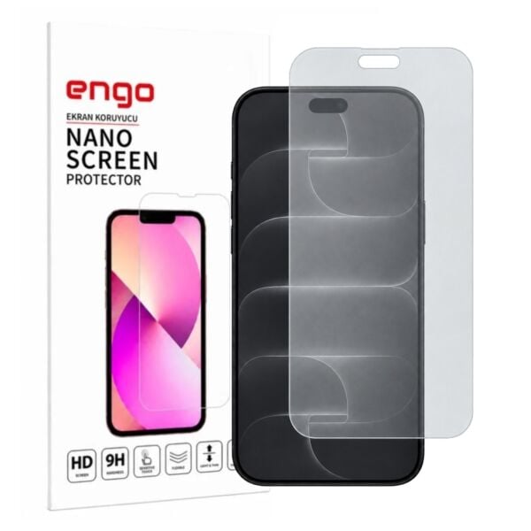 Apple iPhone 18 Pro Mat Ekran Koruyucu A3714 Yansıma Ve Parlama Önleyici Mat Yüzey, Parmak İzi Bırakmayan 9H Kırılmaz Esnek Nano Cam