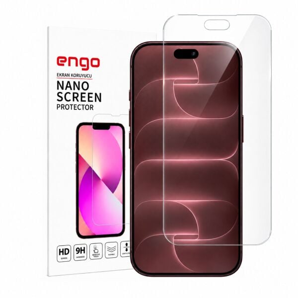 Apple iPhone 18 Pro Max Ekran Koruyucu A3717 Nano Parlak 9H Kırılmaz Esnek Cam Çizilmeye Dayanıklı Şeffaf