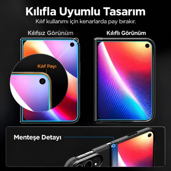 Apple iPhone Duo Dış Ekran Koruyucu 5.4 İnç A3720 Nano Parlak 9H Esnek Şeffaf Çizilme Dirençli