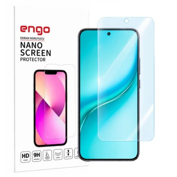 Honor Turbo Ekran Koruyucu MTN-NX1 Nano Parlak 9H Kırılmaz Esnek Cam Çizilmeye Dayanıklı Şeffaf