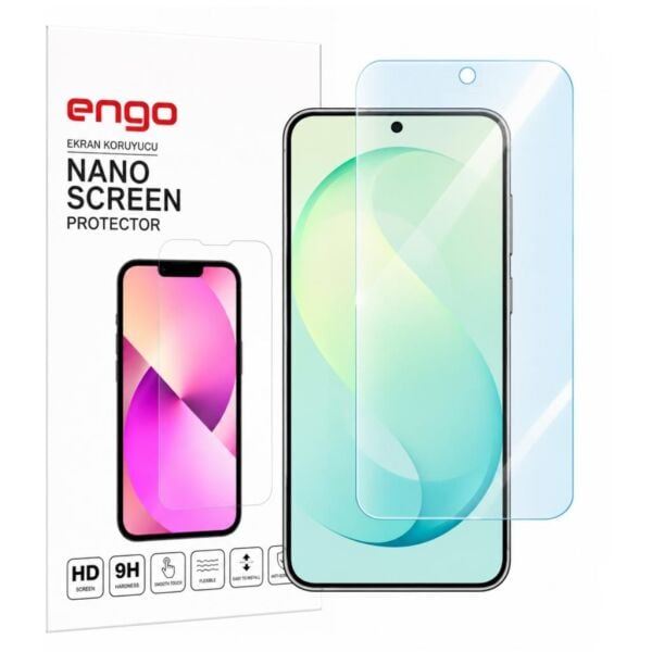 Samsung Galaxy S26 FE İle Uyumlu Ekran Koruyucu SM-S741B Nano Parlak 9H Kırılmaz Esnek Cam Çizilmeye Dayanıklı Şeffaf