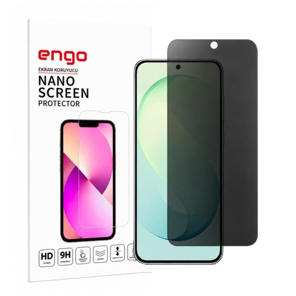 Samsung Galaxy S26 FE Hayalet Ekran Koruyucu SM-S741B Anti-Spy Gizlilik Koruması 9H Esnek Nano Yapı Parlama Azaltıcı Mat Yüzey