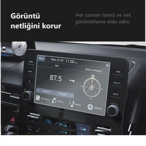 Hyundai Staria 8 inç Multimedya Mat Ekran Koruyucu Şeffaf