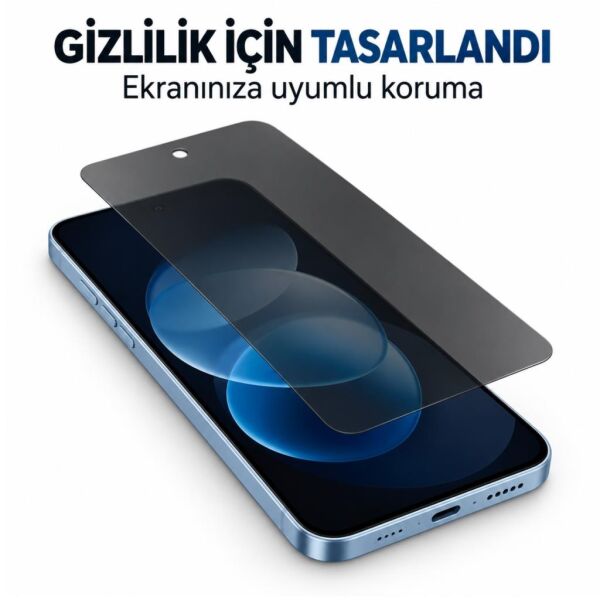 Redmi Note 17 Pro İle Uyumlu Hayalet Ekran Koruyucu 6.83 İnç, Yan Görüş Gizlilik Filtresi, Çizilmeye Dayanıklı Kırılmaz Nano Cam