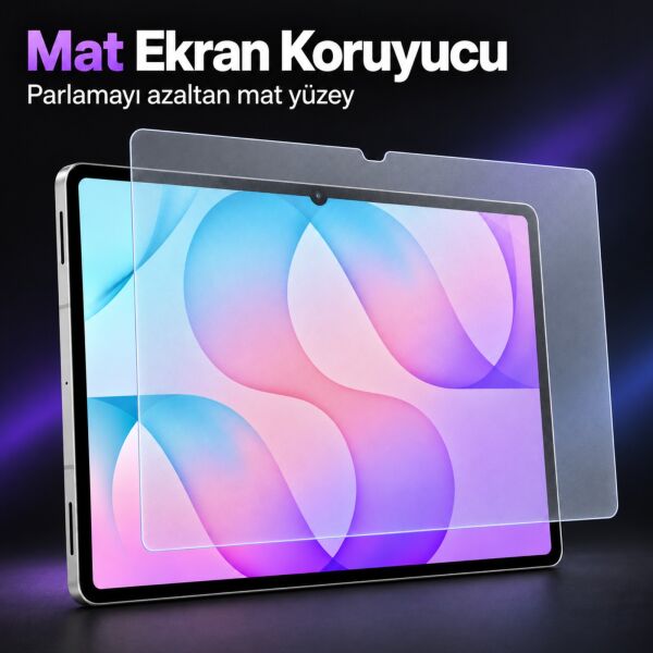 Samsung Galaxy Tab S12 Plus İle Uyumlu Mat Ekran Koruyucu 12.6 İnç SM-X840 Parmak İzi Bırakmayan Yansıma Ve Parlama Önleyici Koruma, 9H Kırılmaz Esnek Nano Cam