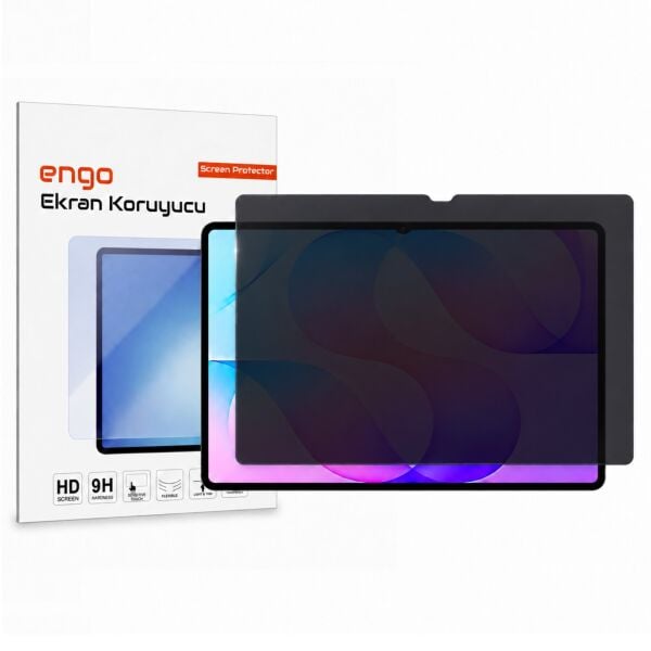 Samsung Galaxy Tab S12 Plus Hayalet Ekran Koruyucu 12.6 İnç SM-X840 Yandan Görünmeyen Anti-Spy Gizlilik (Privacy) Koruması, 9H Nano Kırılmaz Esnek Cam, Parlama Ve Parmak İzi Önleyici