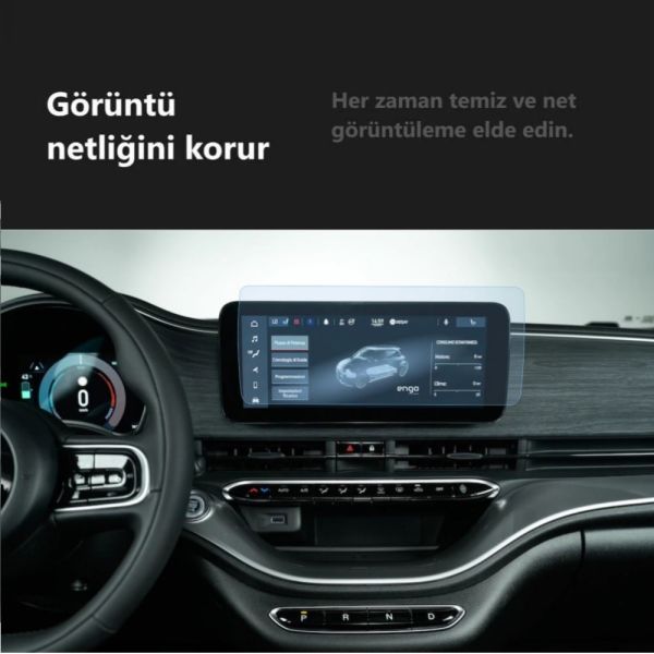Fiat 500e Elektrikli Multimedya Ekran Koruyucu 10.25 inç