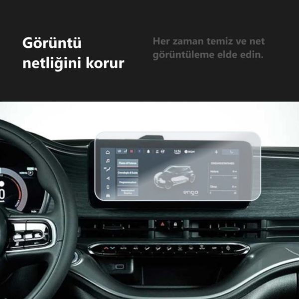 Fiat 500e Elektrikli Mat Ekran Koruyucu 10.25 inç Multimedya