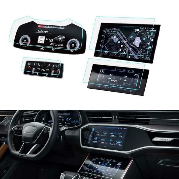 Audi A7 Ekran Koruyucu Set Multimedya Kumanda Gösterge Klima