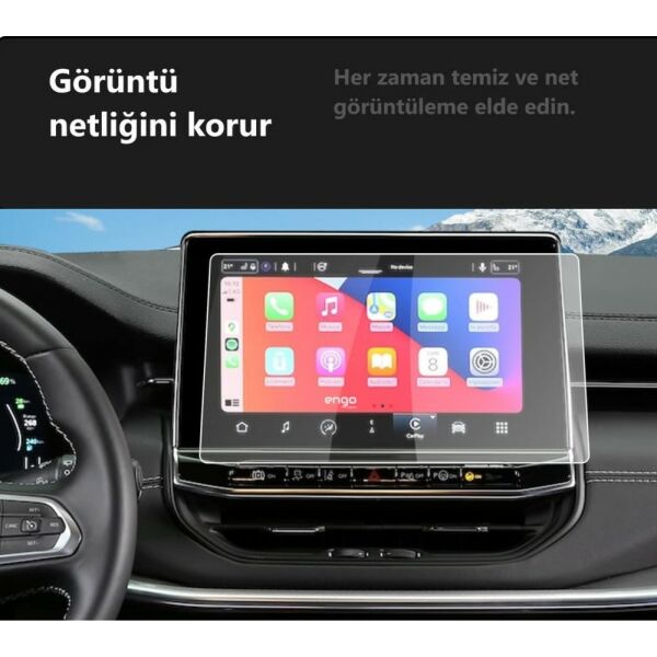 Jeep Compass Mat Ekran Koruyucu 10.1 inç Multimedya Uyumlu