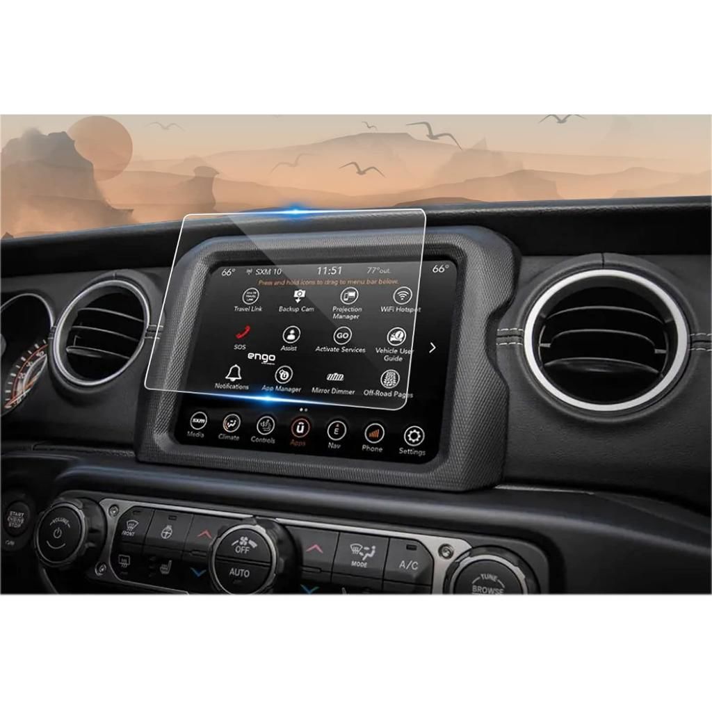 Jeep Wrangler Ekran Koruyucu 8.4 inç Multimedya Uyumlu Nano
