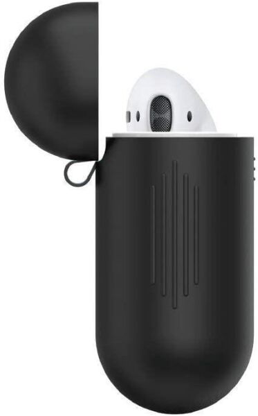 Apple AirPods 1. Nesil Kılıf ve AirPods 2. Nesil Kılıf Uyumlu Siyah