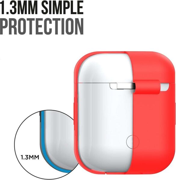Apple AirPods 1. Nesil Kılıf ve AirPods 2. Nesil Kılıf Uyumlu Mavi