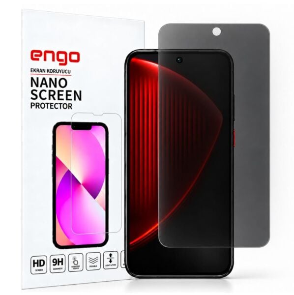 Tecno Pova 8 Pro 5G Hayalet Ekran Koruyucu Anti-Spy Gizlilik Koruması 9H Esnek Nano Yapı Parlama Azaltıcı Mat Yüzey