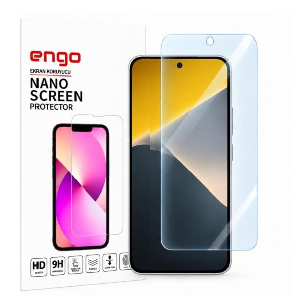 Xiaomi Poco X8 Ekran Koruyucu 9H Nano Parlak, Kırılmaz Esnek Cam, Çizilmeye Ve Darbeye Dayanıklı Şeffaf Koruma