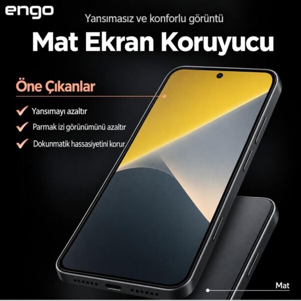 Xiaomi Poco X8 Mat Ekran Koruyucu Yansıma Ve Parlama Önleyici, Mat Yüzey, Parmak İzi Bırakmayan 9H Kırılmaz Esnek Nano Cam
