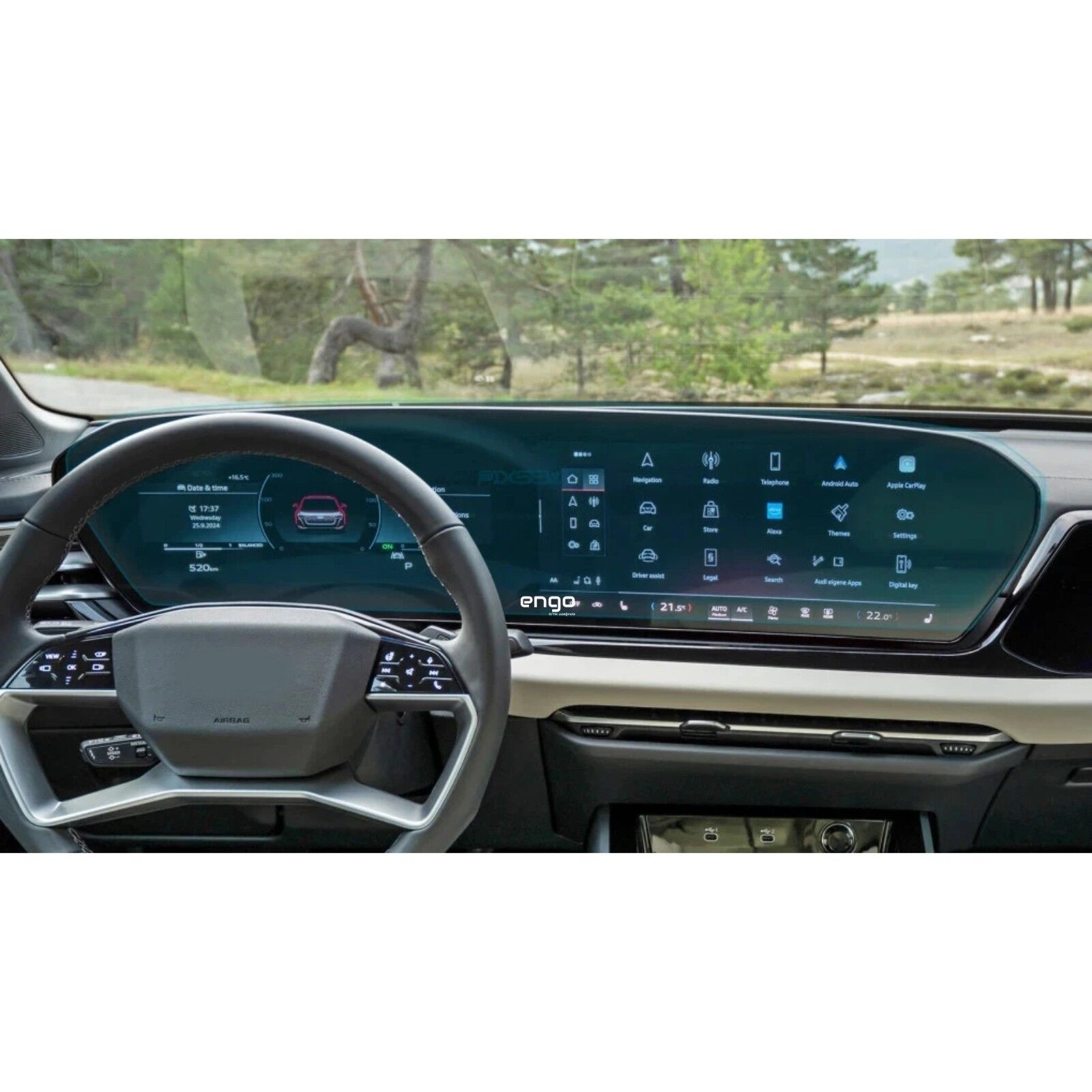 Audi A5 Ekran Koruyucu Multimedya ve Dijital Gösterge Nano