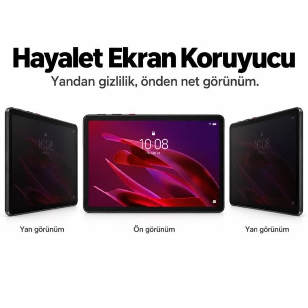 Lenovo ThinkTab X11 Hayalet Ekran Koruyucu 10.9 İnç Yandan Görüşü Kısıtlayan Anti-Spy Gizlilik Filtresi, 9H Kırılmaz Esnek Nano Yapı, Parlama Önleyici Mat Yüzey