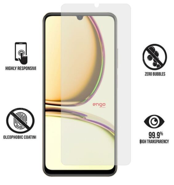 Realme C53 Ekran Koruyucu Mat Parmak İzi Bırakmaz Şeffaf