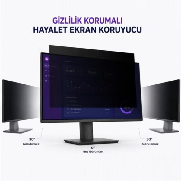 HP ProOne 240 G10 23.8 İnç Hayalet Ekran Koruyucu, Yandan Görünmeyen Anti-Spy Gizlilik (Privacy) Koruması, 9H Nano Esnek Cam