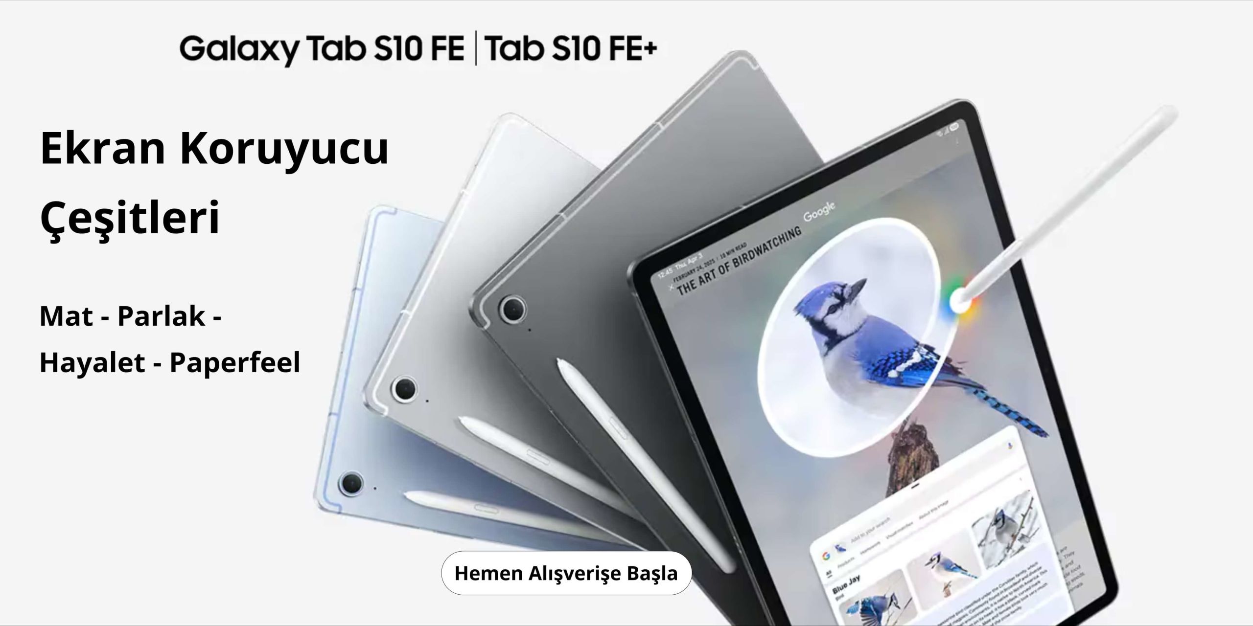 Samsung Galaxy Tab S10 FE Plus Ekran Koruyucu